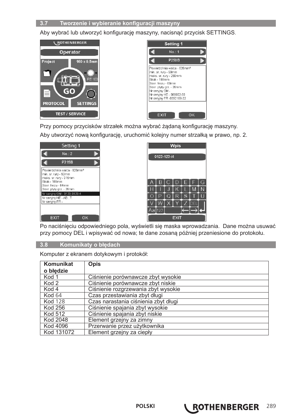 ROTHENBERGER ROWELD P250-630 B Plus Premium CNC User Manual | Page 291 / 456