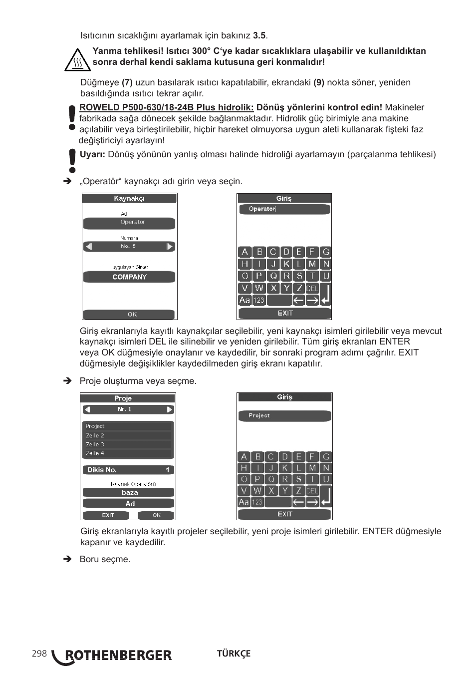 ROTHENBERGER ROWELD P250-630 B Plus Premium CNC User Manual | Page 300 / 456