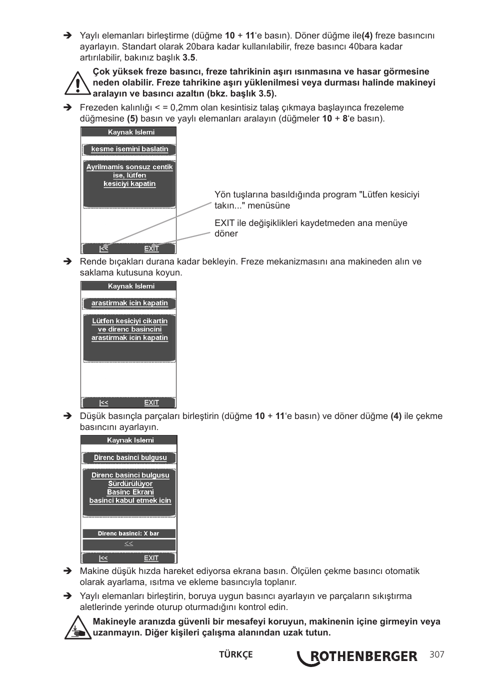 ROTHENBERGER ROWELD P250-630 B Plus Premium CNC User Manual | Page 309 / 456