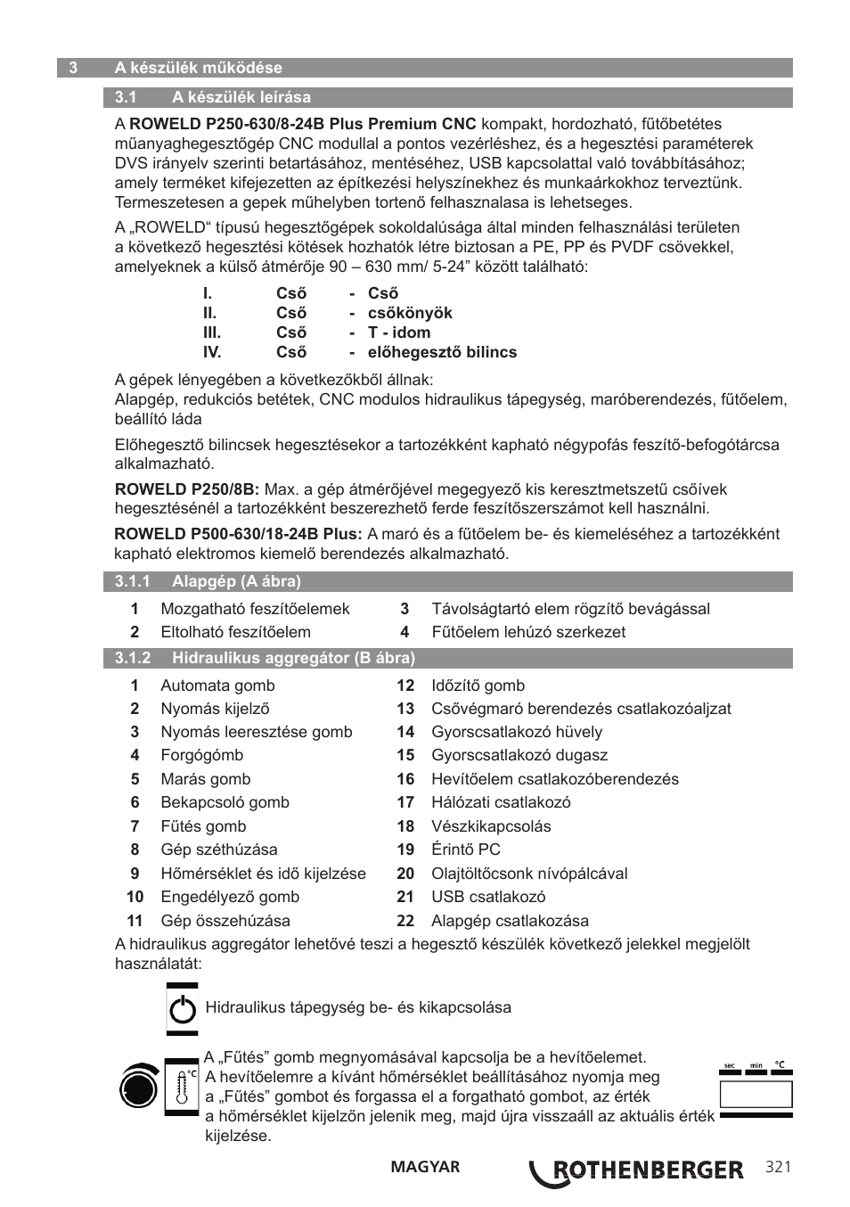 ROTHENBERGER ROWELD P250-630 B Plus Premium CNC User Manual | Page 323 / 456