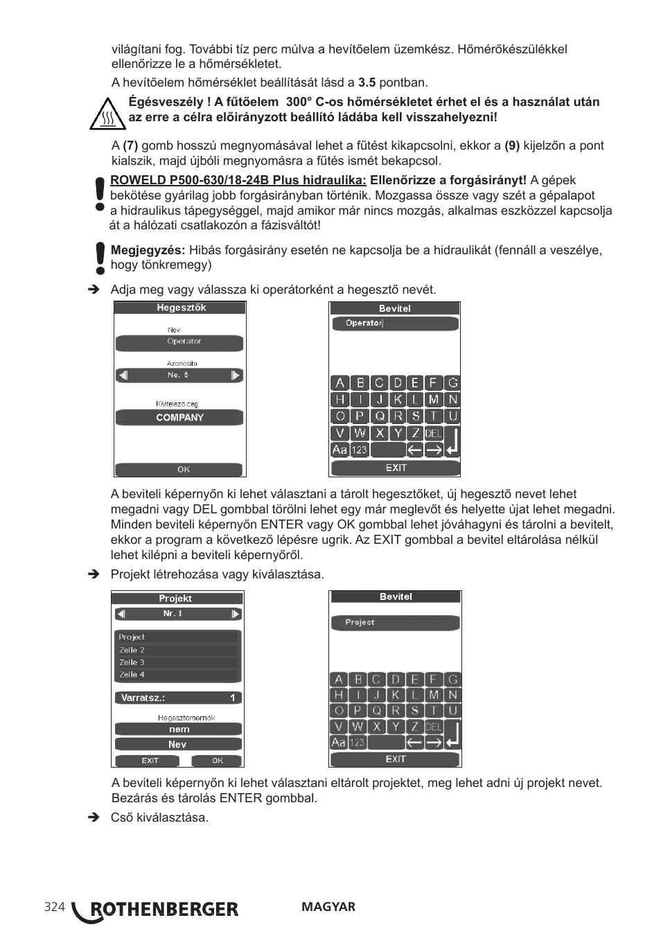 ROTHENBERGER ROWELD P250-630 B Plus Premium CNC User Manual | Page 326 / 456