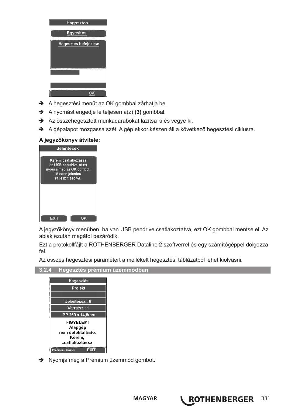 ROTHENBERGER ROWELD P250-630 B Plus Premium CNC User Manual | Page 333 / 456