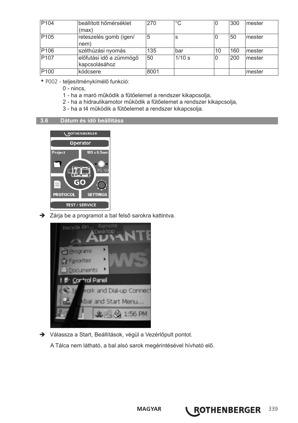 ROTHENBERGER ROWELD P250-630 B Plus Premium CNC User Manual | Page 341 / 456