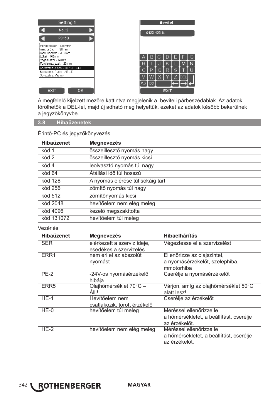 ROTHENBERGER ROWELD P250-630 B Plus Premium CNC User Manual | Page 344 / 456