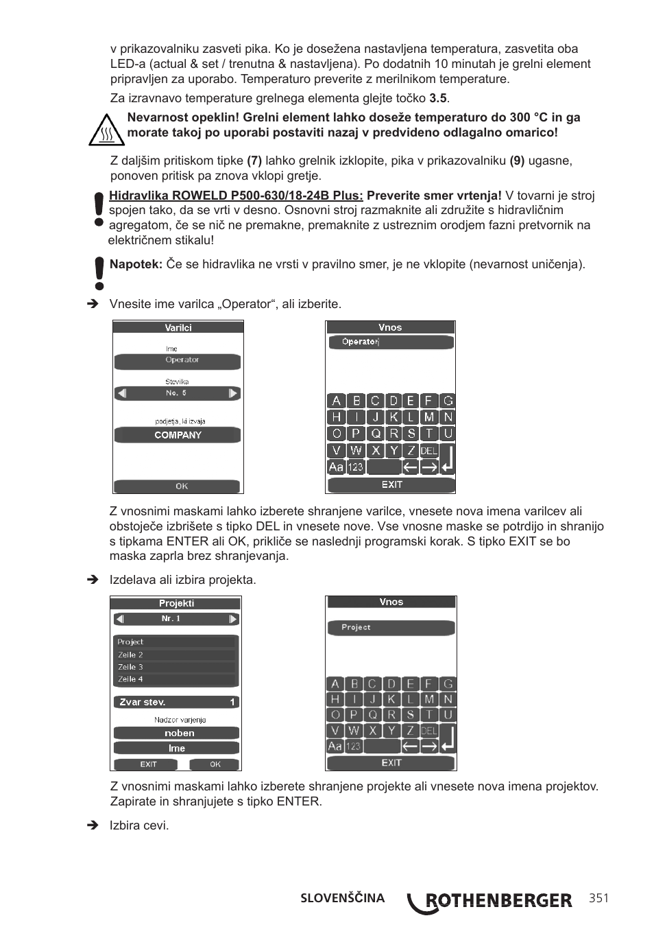 ROTHENBERGER ROWELD P250-630 B Plus Premium CNC User Manual | Page 353 / 456
