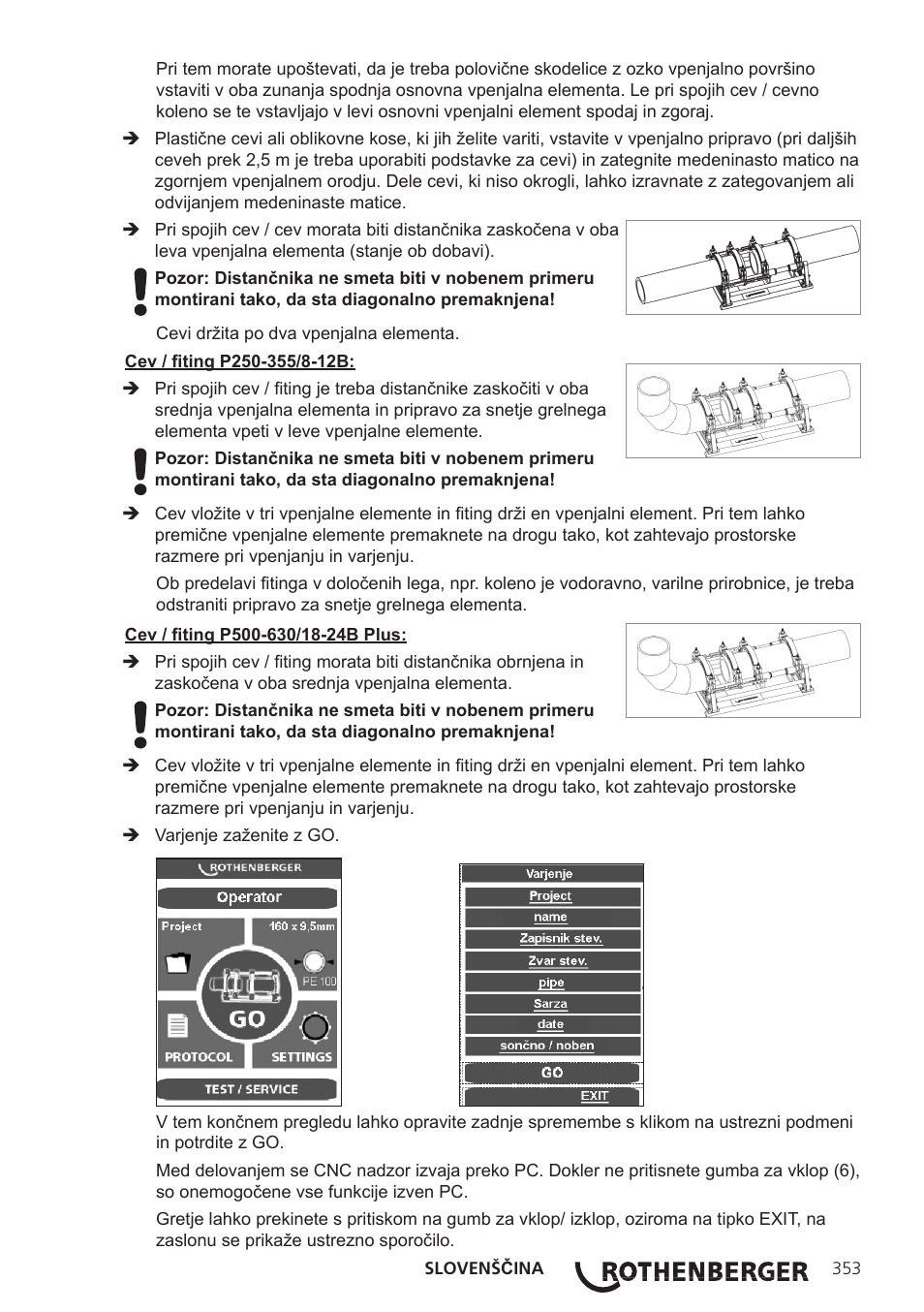 ROTHENBERGER ROWELD P250-630 B Plus Premium CNC User Manual | Page 355 / 456