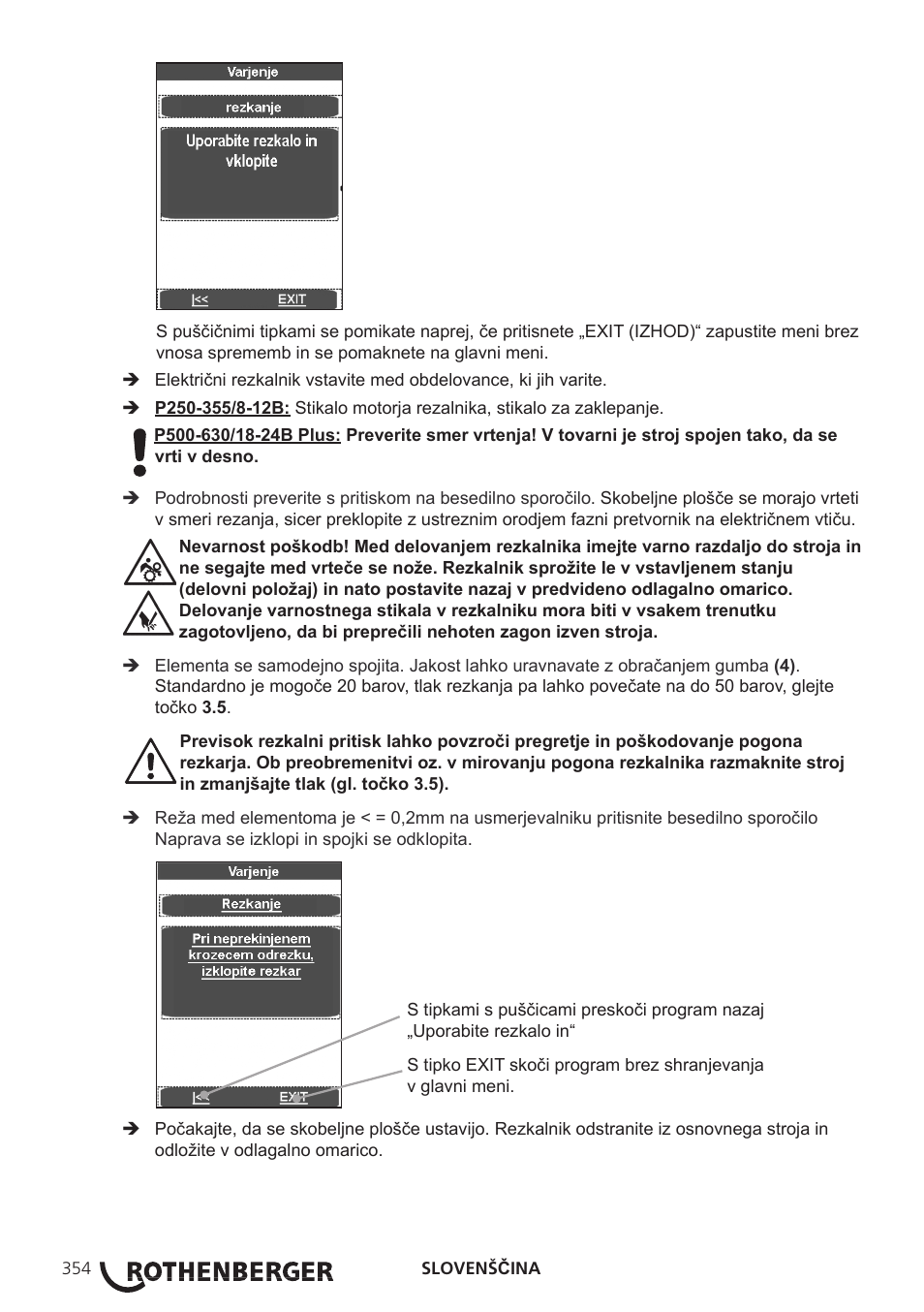 ROTHENBERGER ROWELD P250-630 B Plus Premium CNC User Manual | Page 356 / 456