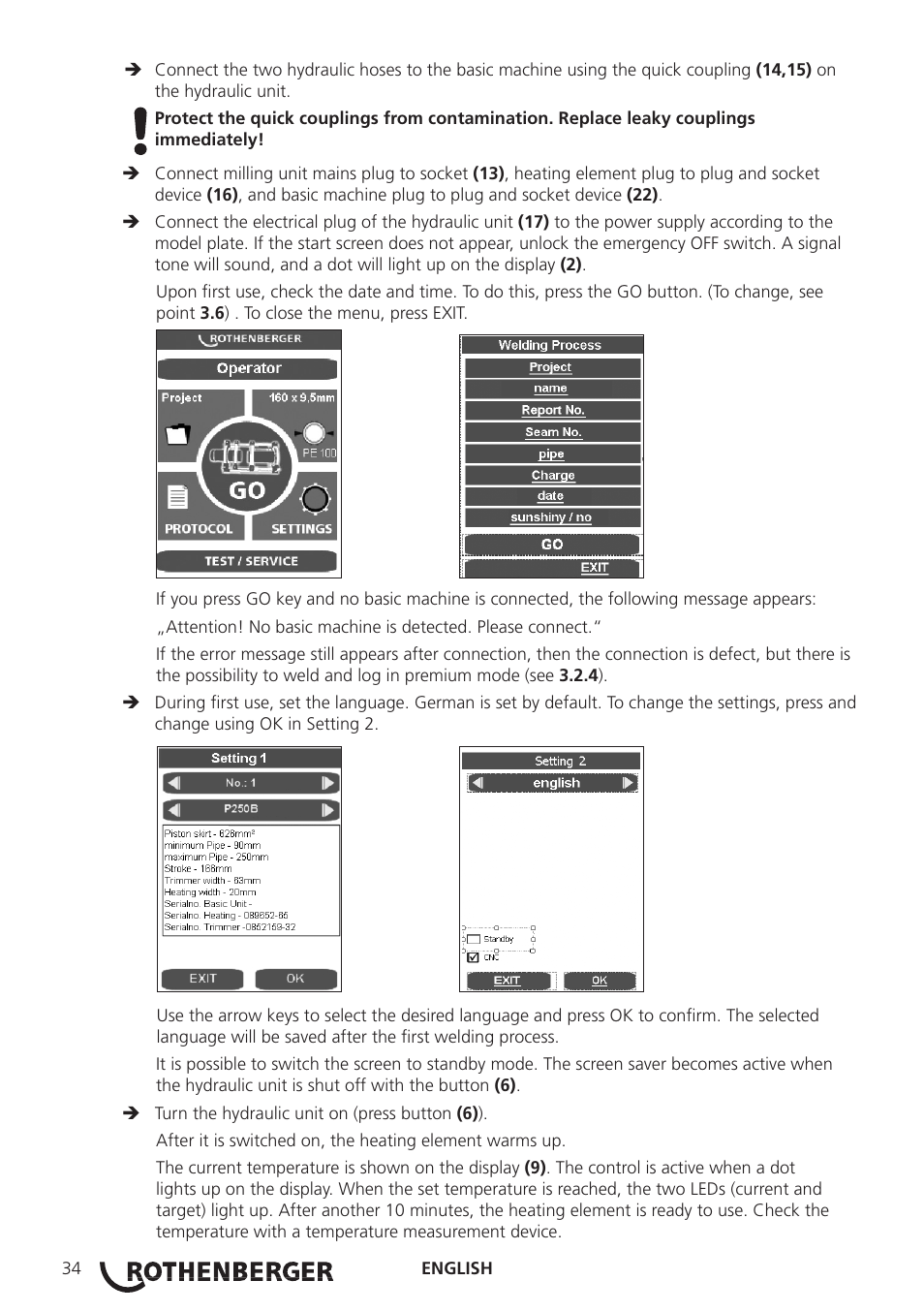 ROTHENBERGER ROWELD P250-630 B Plus Premium CNC User Manual | Page 36 / 456