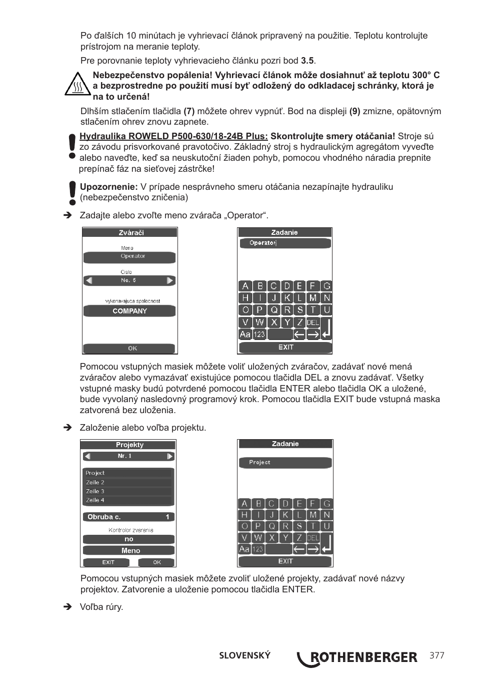 ROTHENBERGER ROWELD P250-630 B Plus Premium CNC User Manual | Page 379 / 456