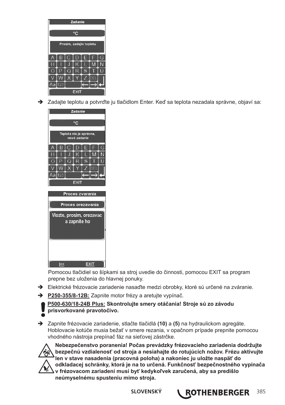 ROTHENBERGER ROWELD P250-630 B Plus Premium CNC User Manual | Page 387 / 456