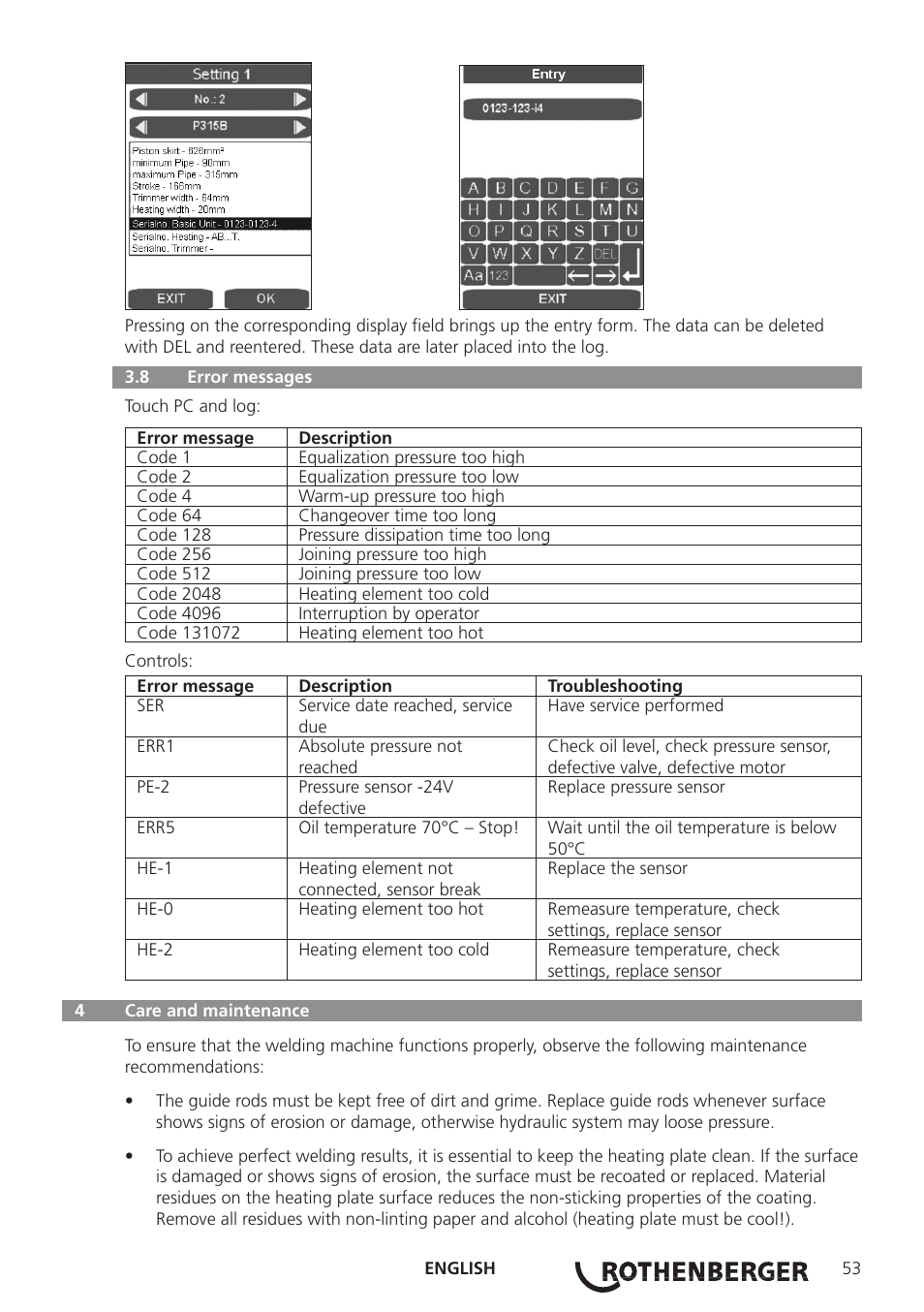 ROTHENBERGER ROWELD P250-630 B Plus Premium CNC User Manual | Page 55 / 456