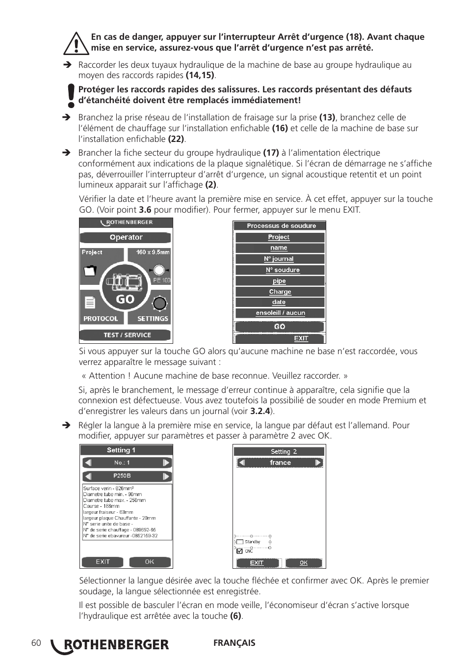 ROTHENBERGER ROWELD P250-630 B Plus Premium CNC User Manual | Page 62 / 456