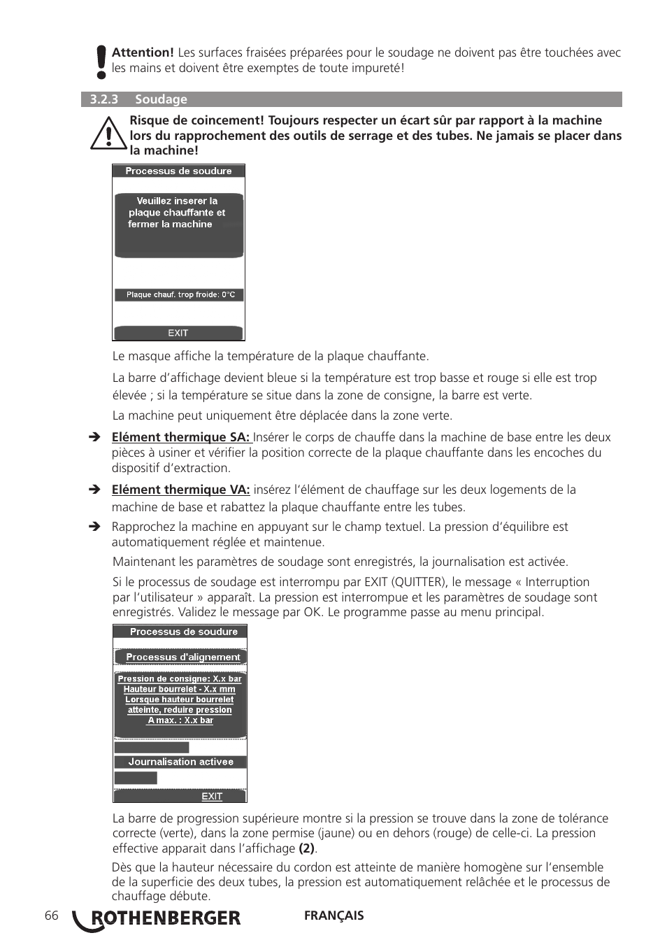 ROTHENBERGER ROWELD P250-630 B Plus Premium CNC User Manual | Page 68 / 456