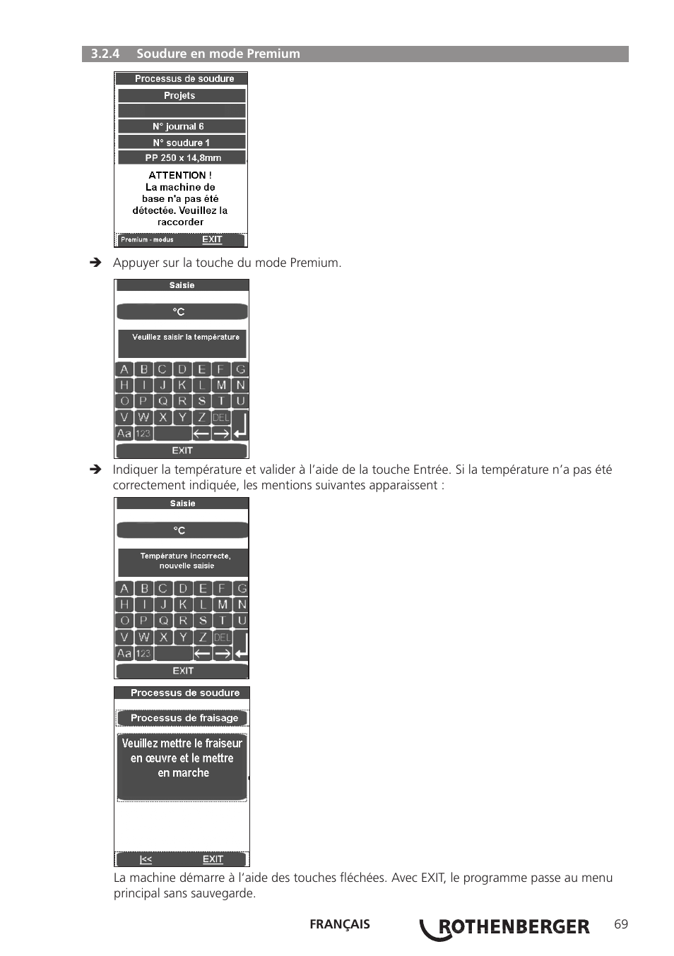 ROTHENBERGER ROWELD P250-630 B Plus Premium CNC User Manual | Page 71 / 456