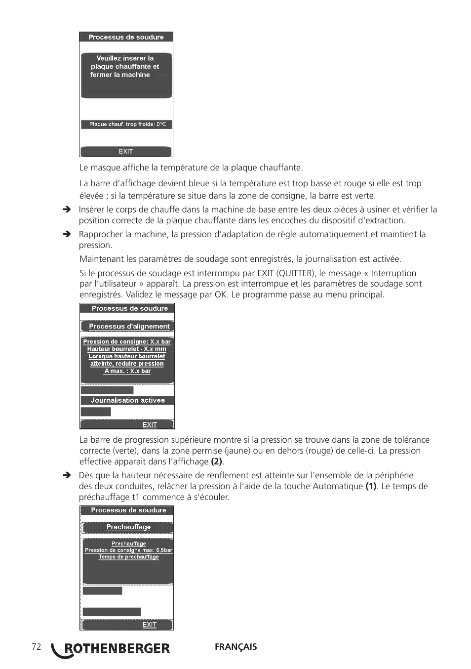 ROTHENBERGER ROWELD P250-630 B Plus Premium CNC User Manual | Page 74 / 456