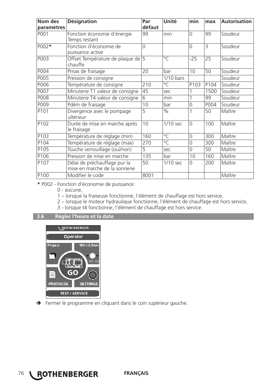 ROTHENBERGER ROWELD P250-630 B Plus Premium CNC User Manual | Page 78 / 456