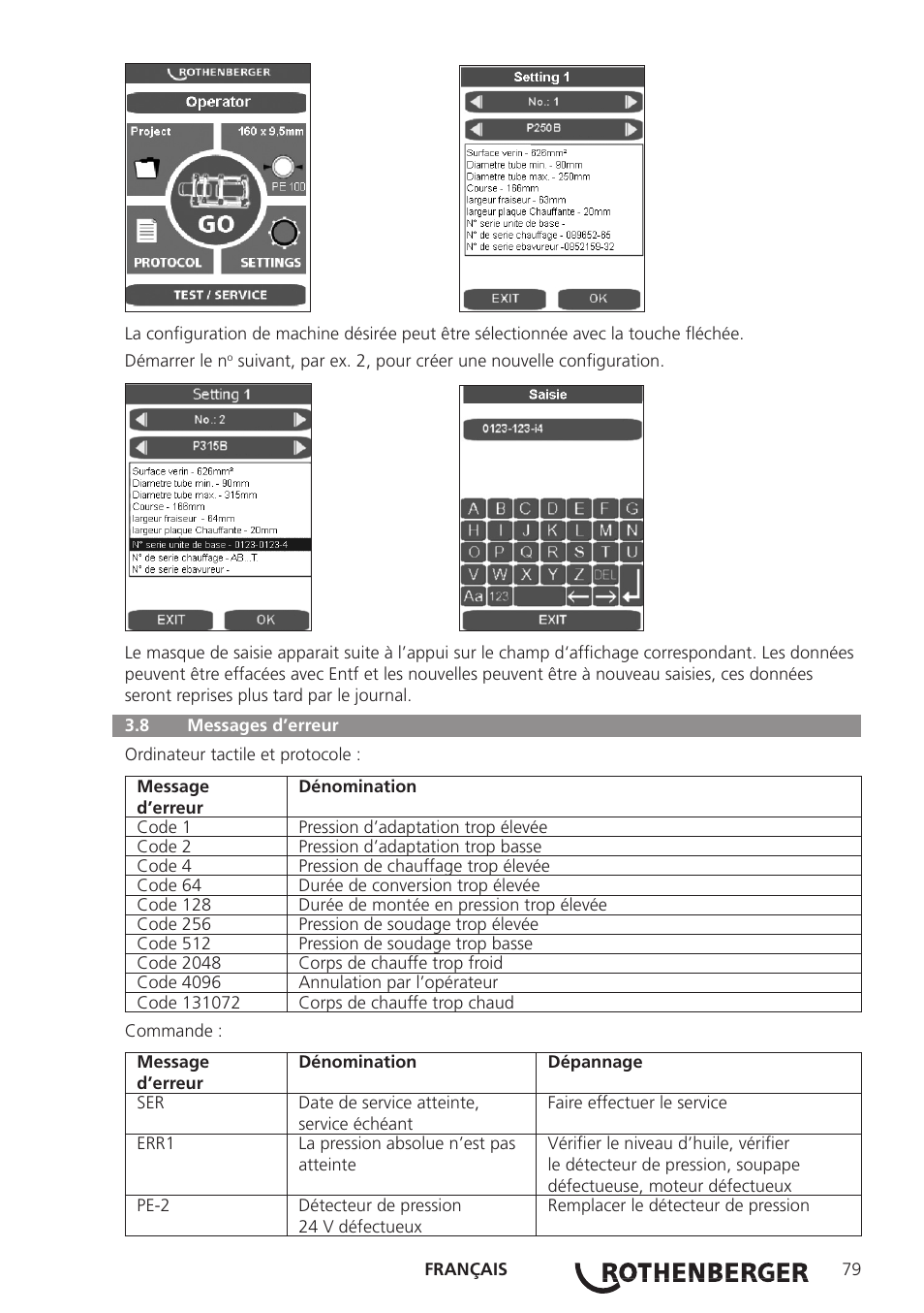 ROTHENBERGER ROWELD P250-630 B Plus Premium CNC User Manual | Page 81 / 456