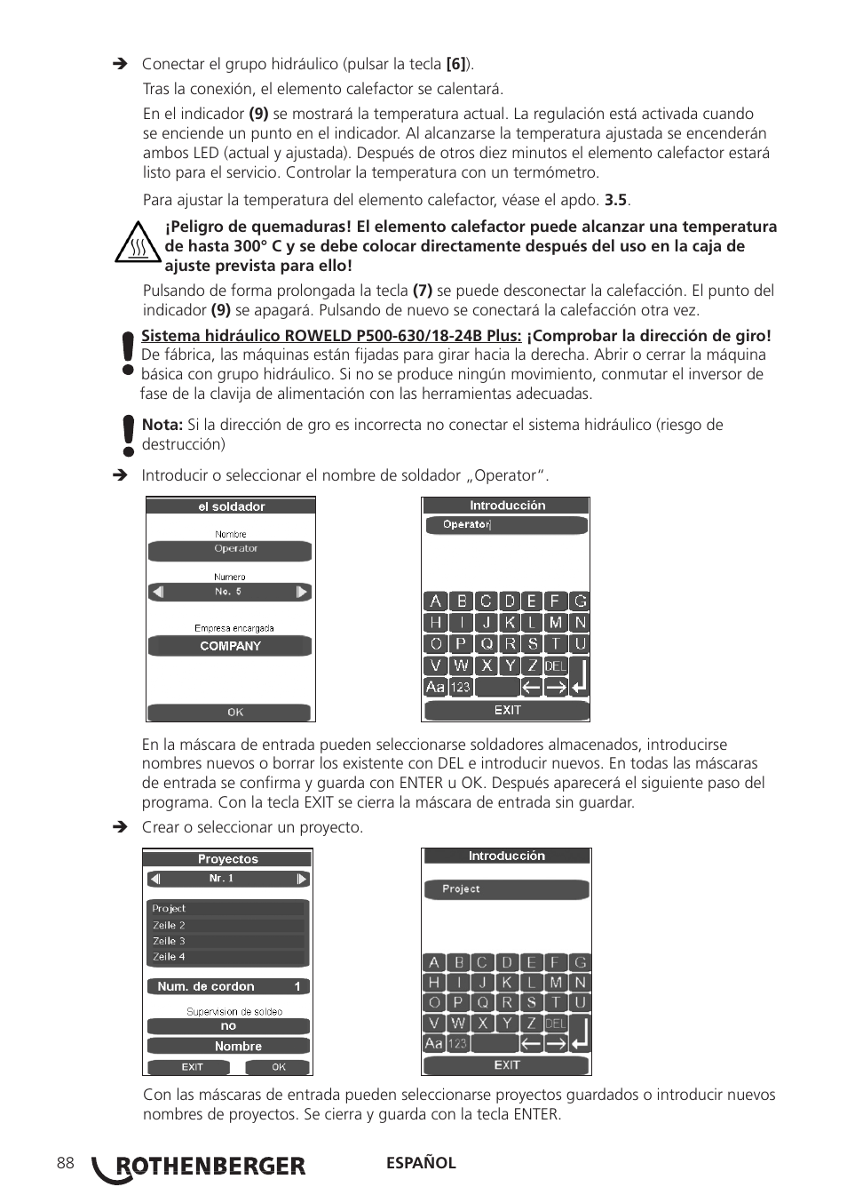 ROTHENBERGER ROWELD P250-630 B Plus Premium CNC User Manual | Page 90 / 456