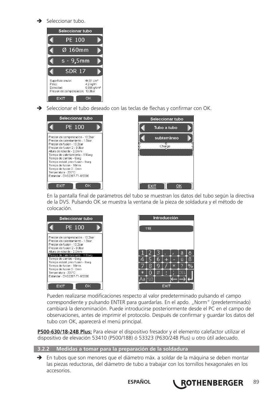 ROTHENBERGER ROWELD P250-630 B Plus Premium CNC User Manual | Page 91 / 456