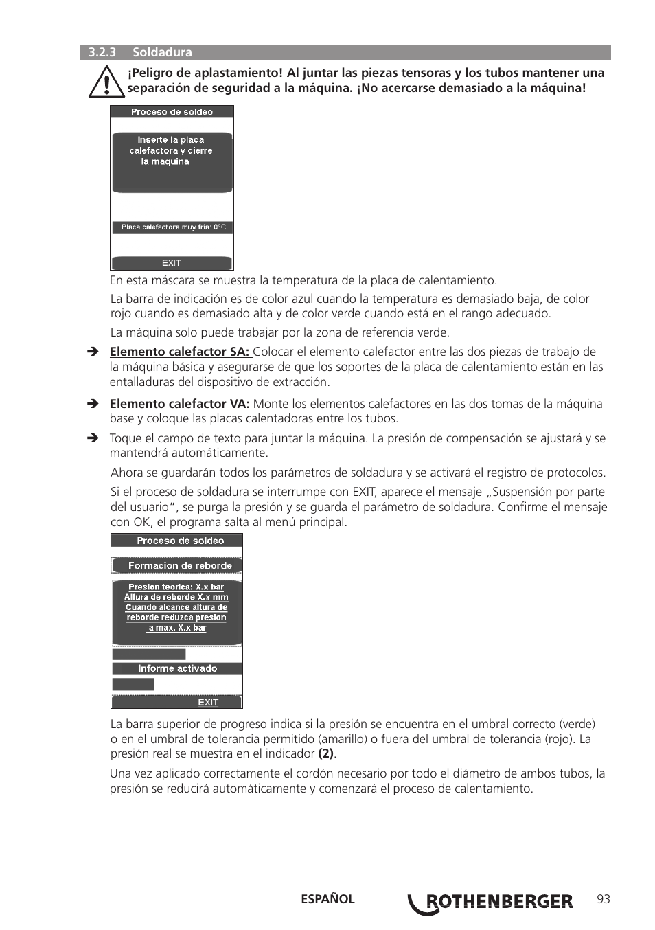 ROTHENBERGER ROWELD P250-630 B Plus Premium CNC User Manual | Page 95 / 456