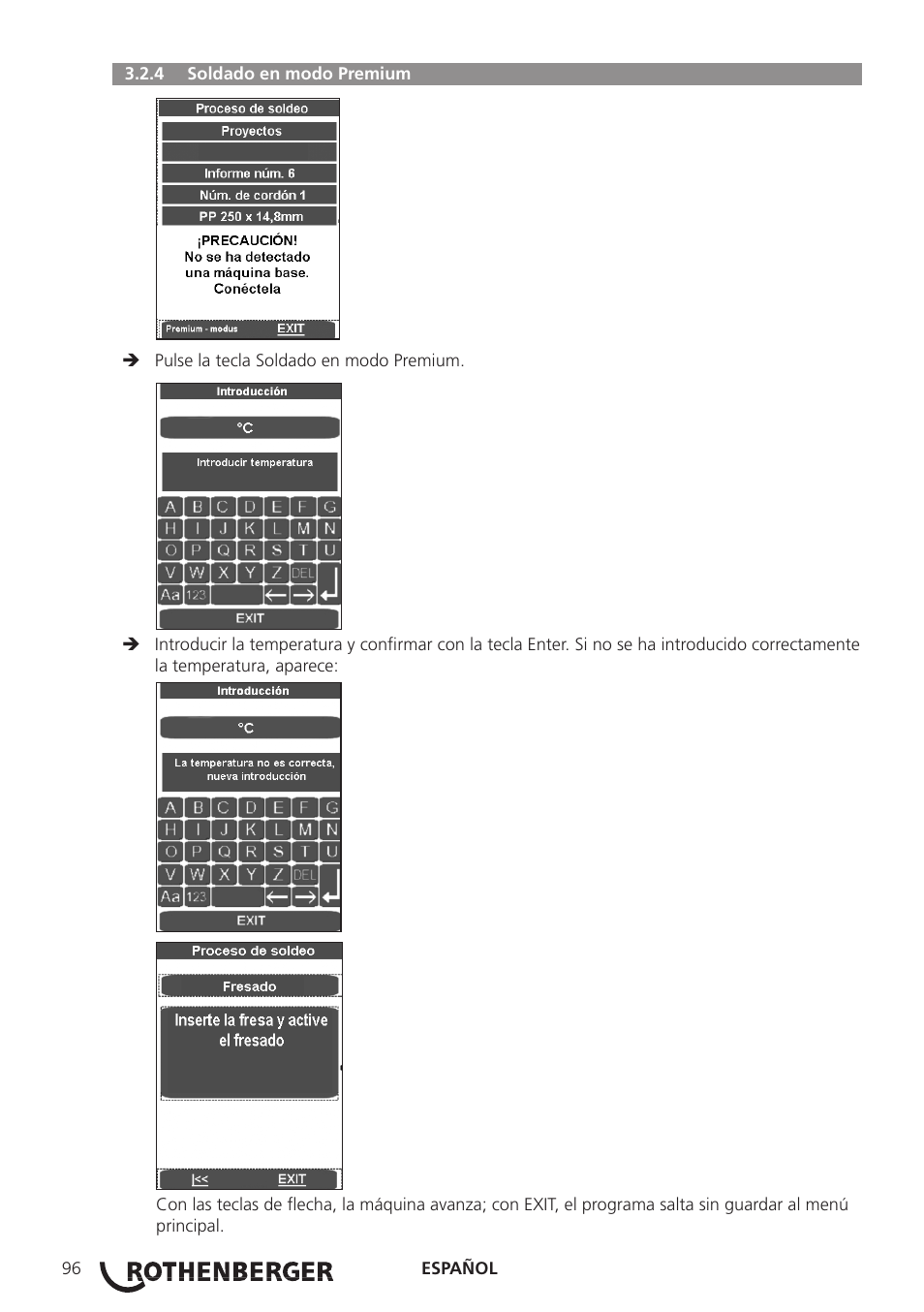 ROTHENBERGER ROWELD P250-630 B Plus Premium CNC User Manual | Page 98 / 456