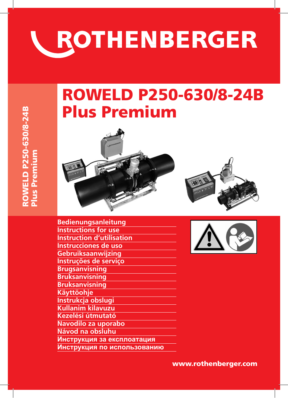 ROTHENBERGER ROWELD P250-630B Plus Premium User Manual | 368 pages