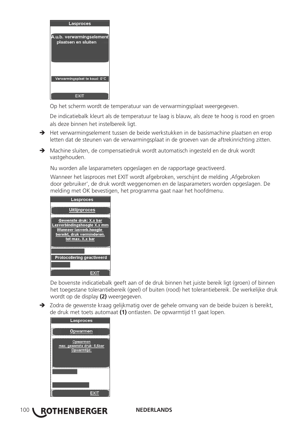 ROTHENBERGER ROWELD P250-630B Plus Premium User Manual | Page 102 / 368