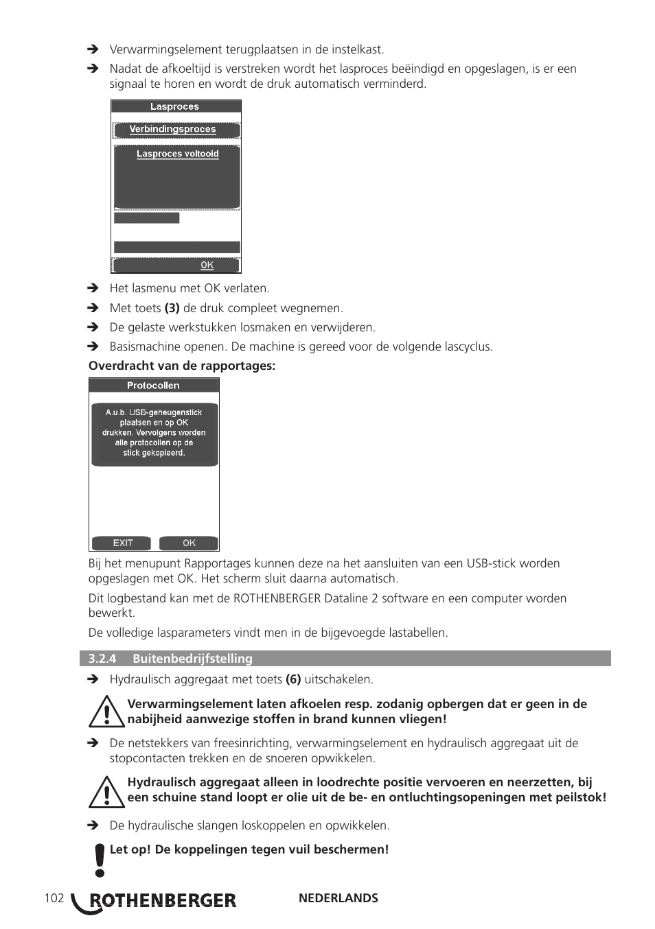 ROTHENBERGER ROWELD P250-630B Plus Premium User Manual | Page 104 / 368