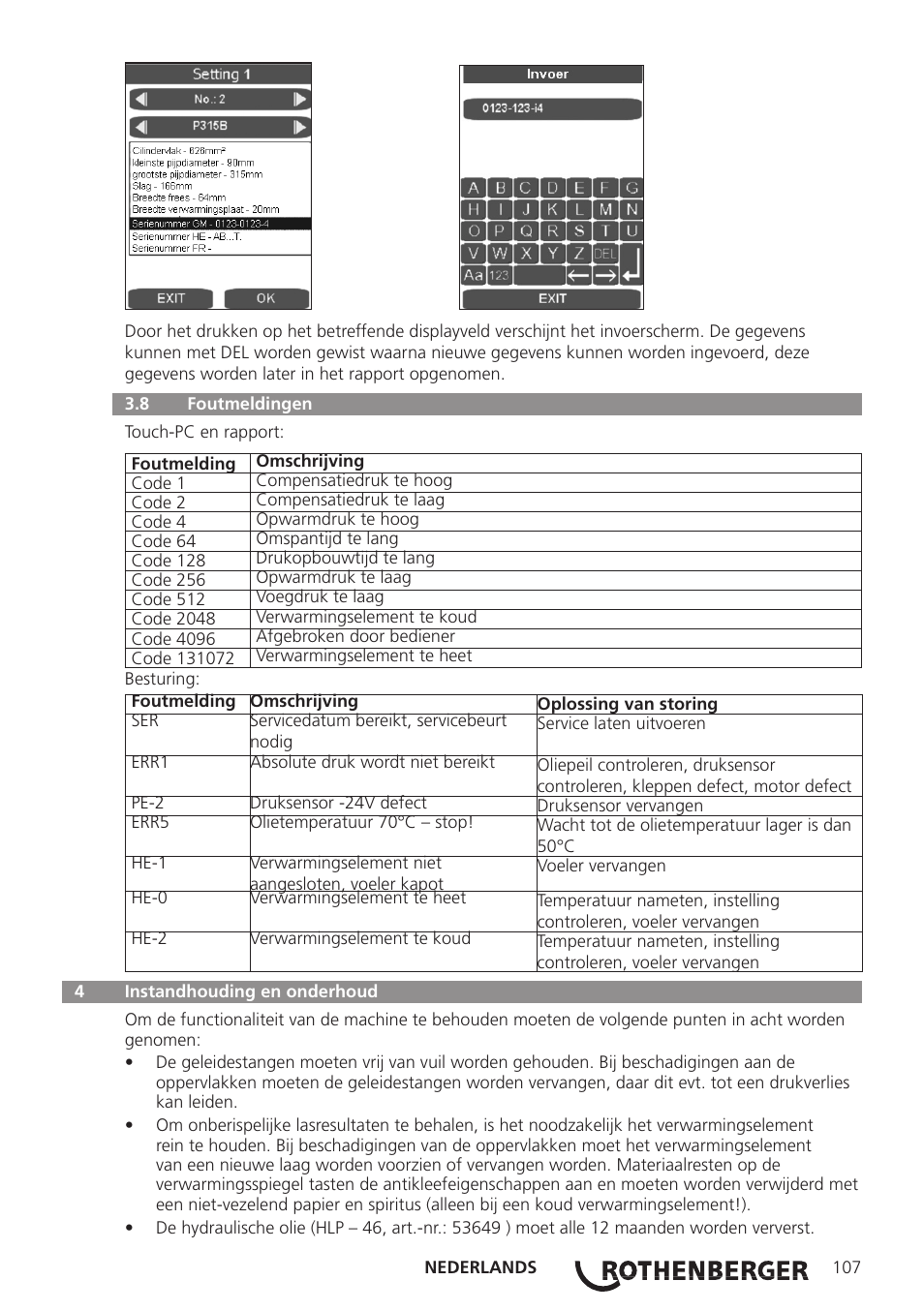 ROTHENBERGER ROWELD P250-630B Plus Premium User Manual | Page 109 / 368