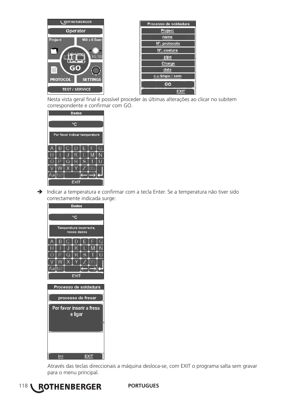 ROTHENBERGER ROWELD P250-630B Plus Premium User Manual | Page 120 / 368