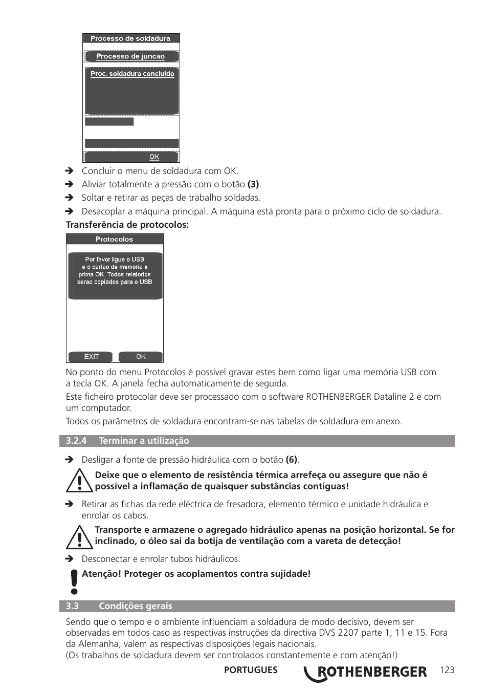 ROTHENBERGER ROWELD P250-630B Plus Premium User Manual | Page 125 / 368