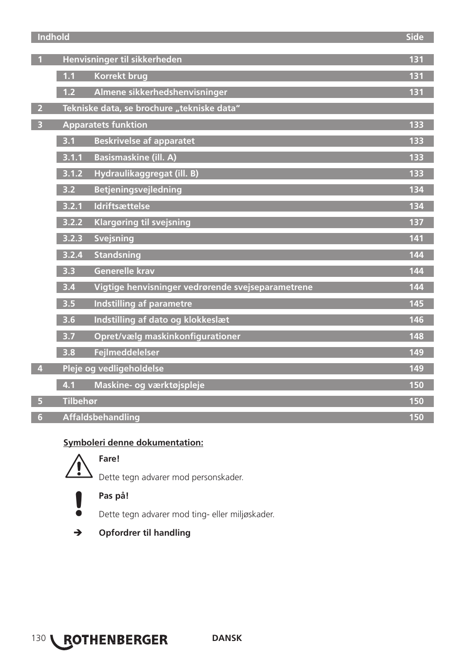 ROTHENBERGER ROWELD P250-630B Plus Premium User Manual | Page 132 / 368