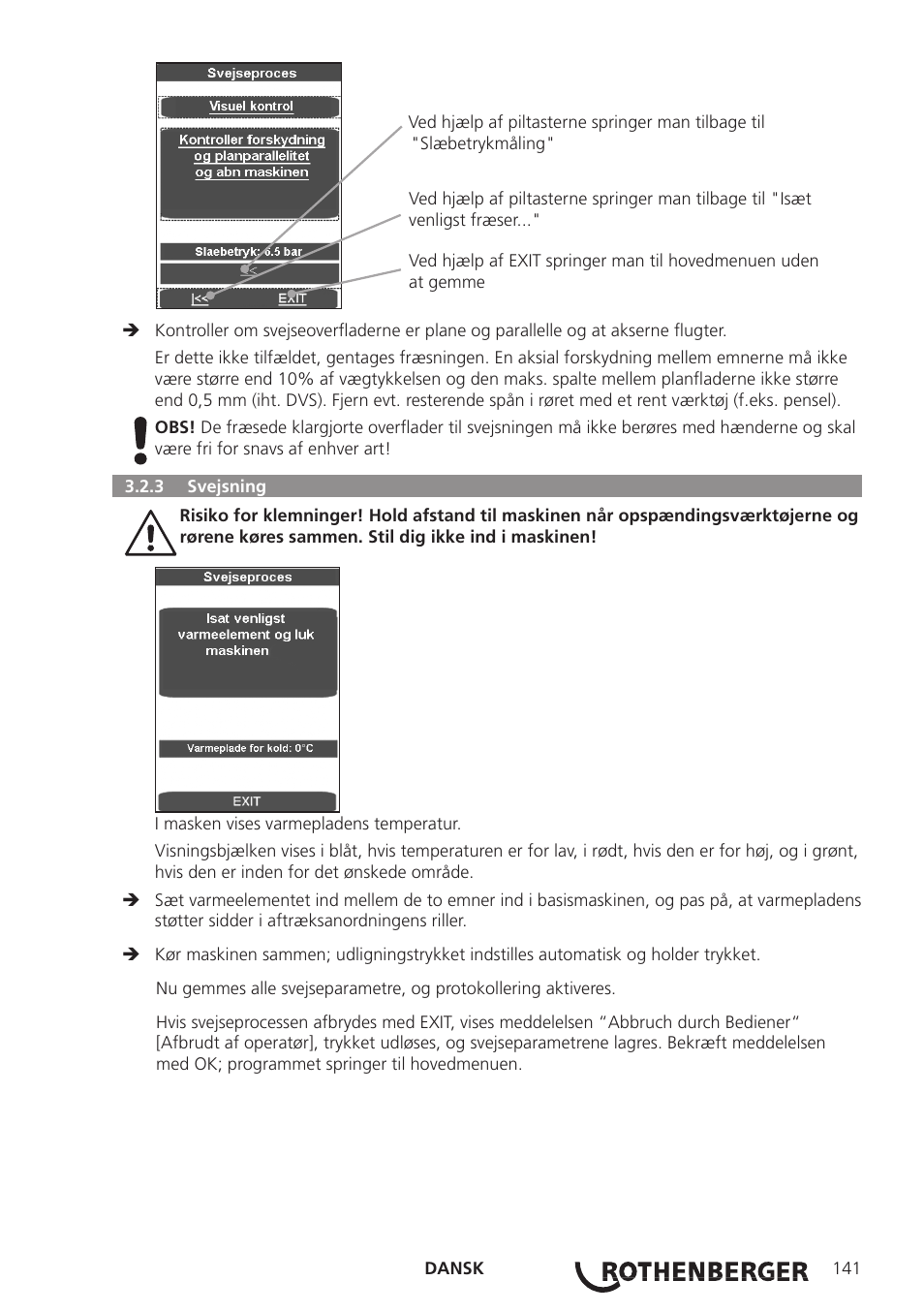 ROTHENBERGER ROWELD P250-630B Plus Premium User Manual | Page 143 / 368