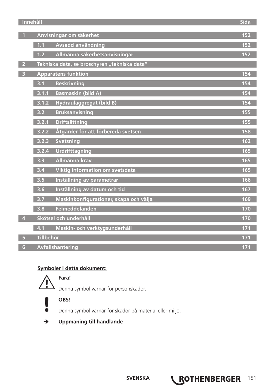 ROTHENBERGER ROWELD P250-630B Plus Premium User Manual | Page 153 / 368