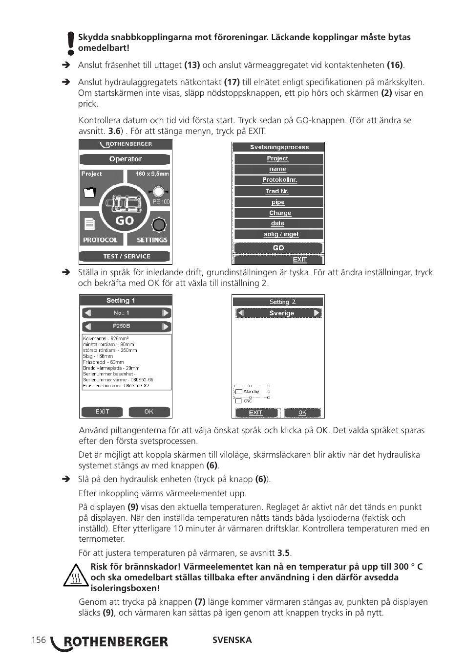 ROTHENBERGER ROWELD P250-630B Plus Premium User Manual | Page 158 / 368