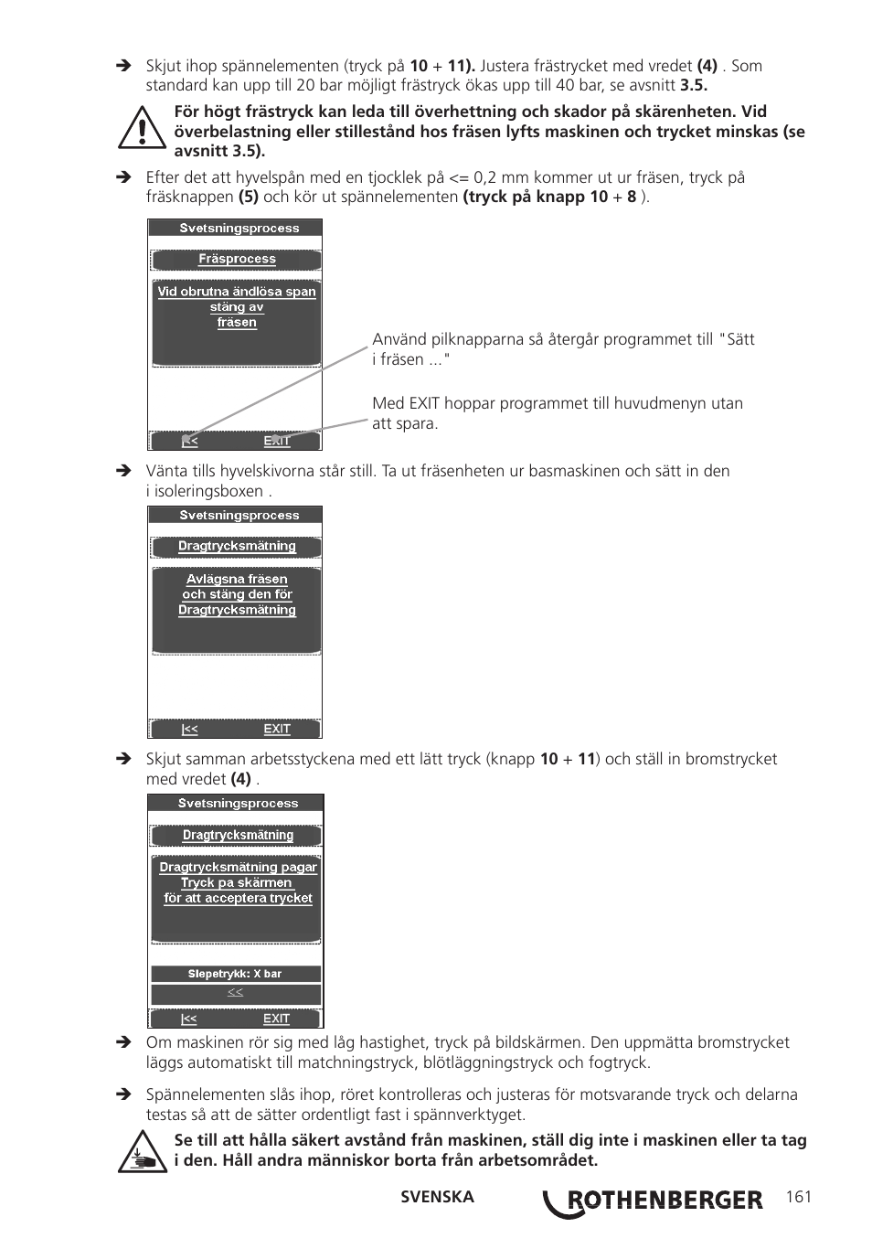 ROTHENBERGER ROWELD P250-630B Plus Premium User Manual | Page 163 / 368