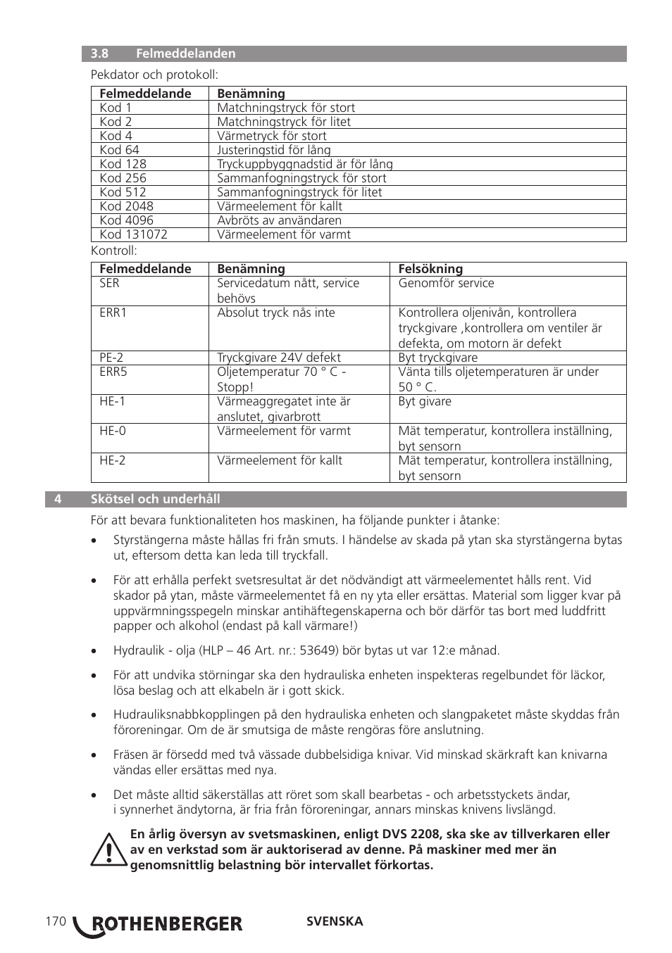 ROTHENBERGER ROWELD P250-630B Plus Premium User Manual | Page 172 / 368