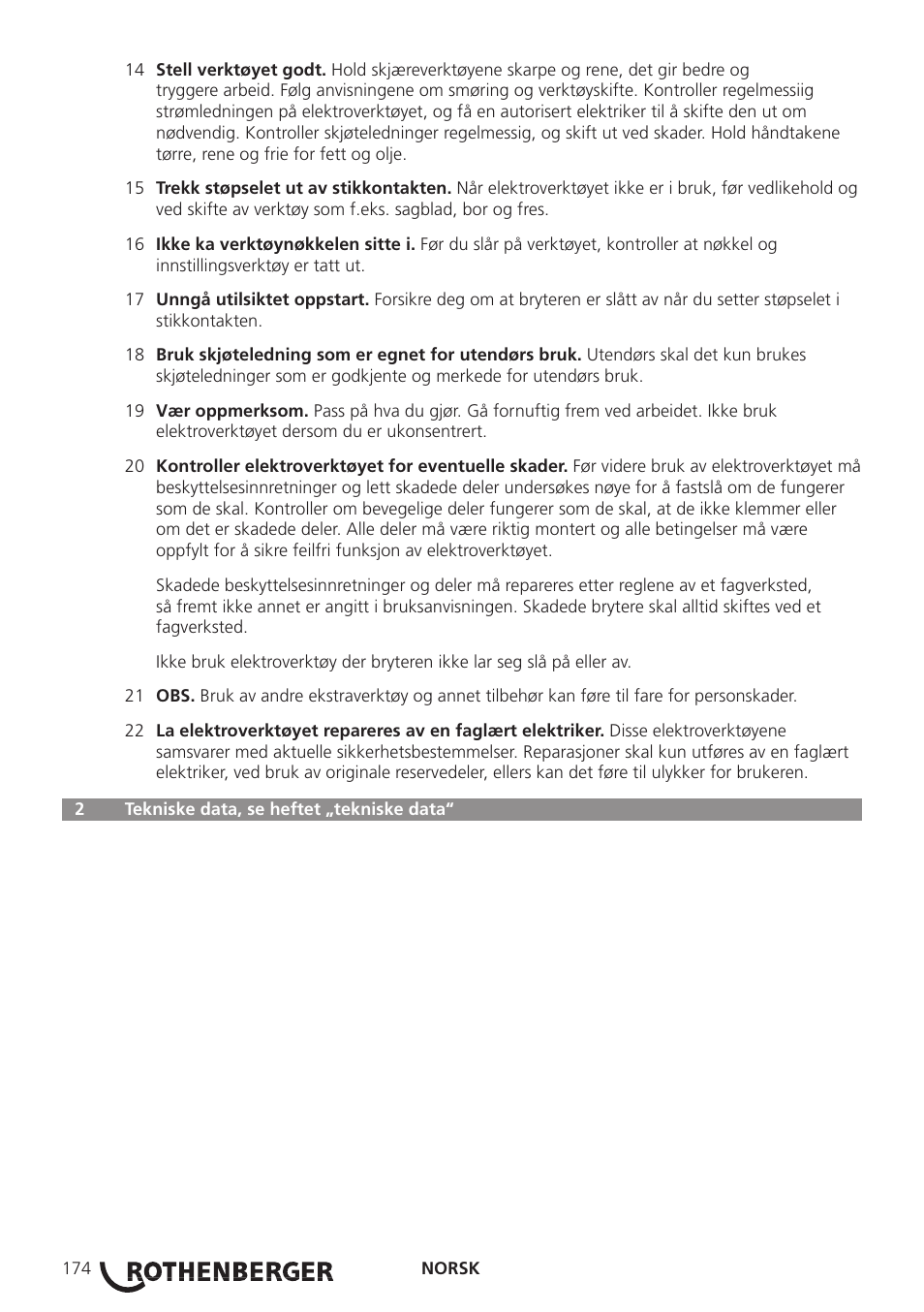 ROTHENBERGER ROWELD P250-630B Plus Premium User Manual | Page 176 / 368