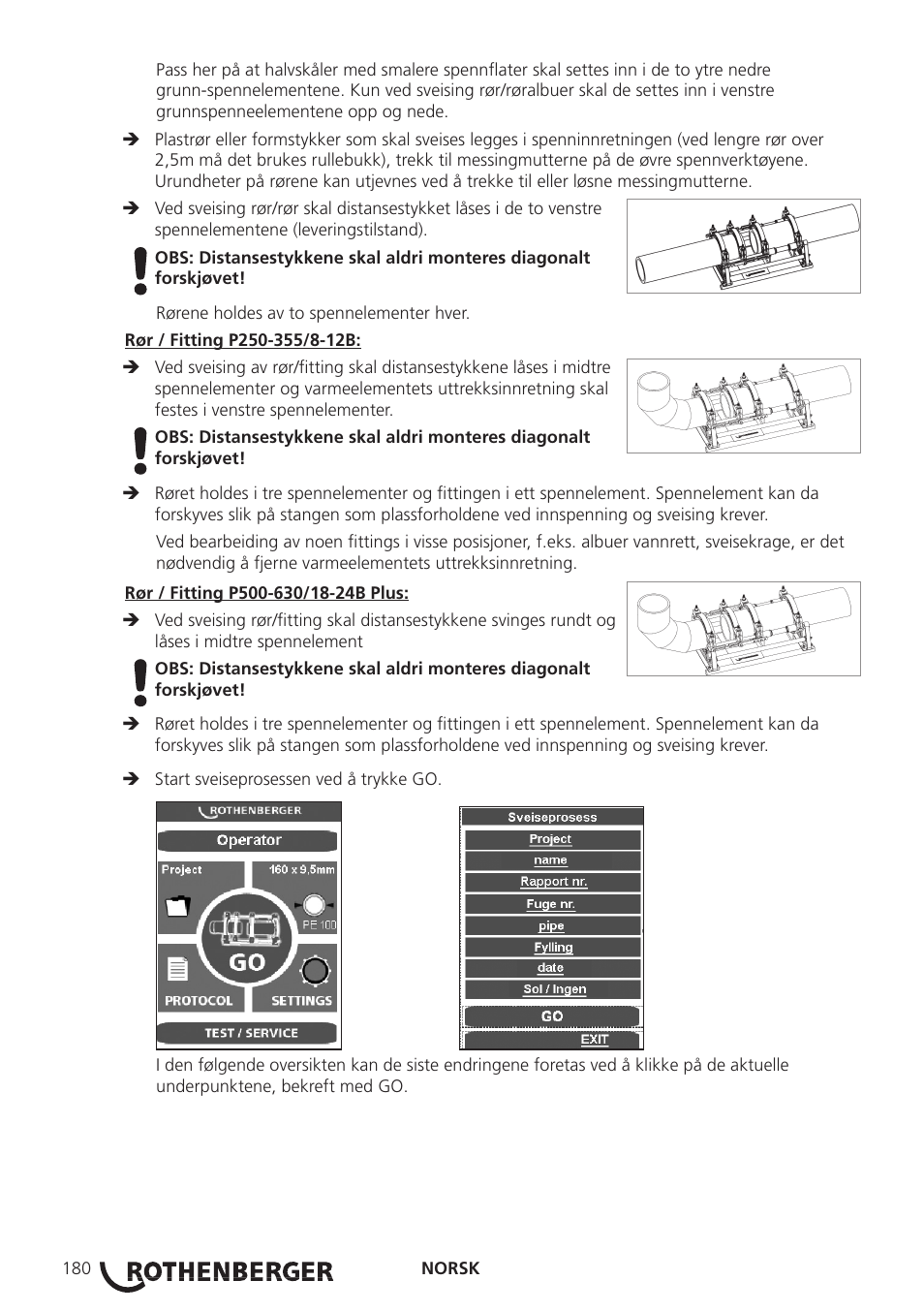 ROTHENBERGER ROWELD P250-630B Plus Premium User Manual | Page 182 / 368