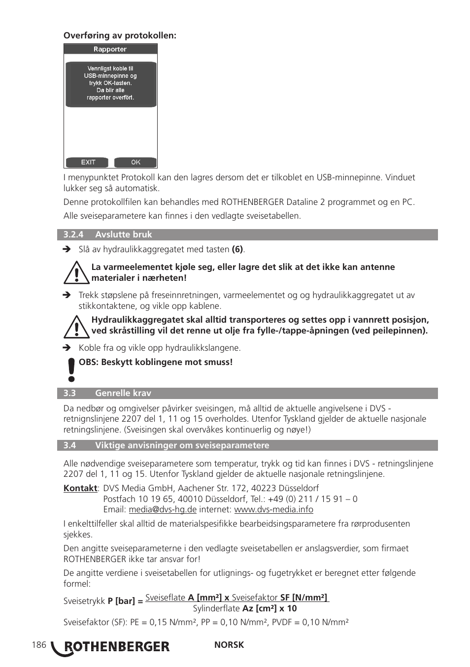 ROTHENBERGER ROWELD P250-630B Plus Premium User Manual | Page 188 / 368