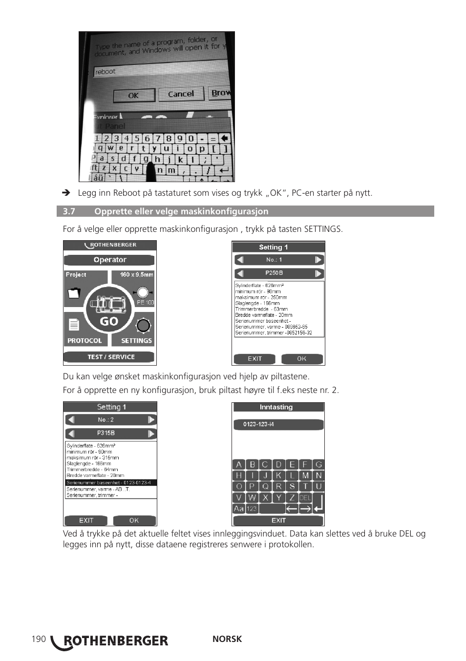 ROTHENBERGER ROWELD P250-630B Plus Premium User Manual | Page 192 / 368