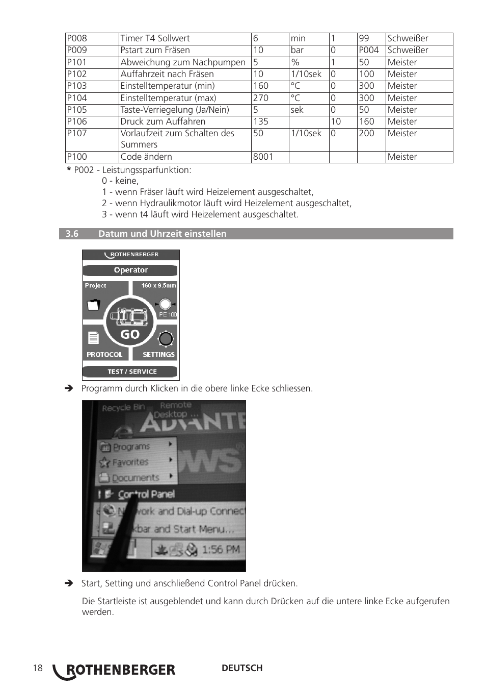 ROTHENBERGER ROWELD P250-630B Plus Premium User Manual | Page 20 / 368