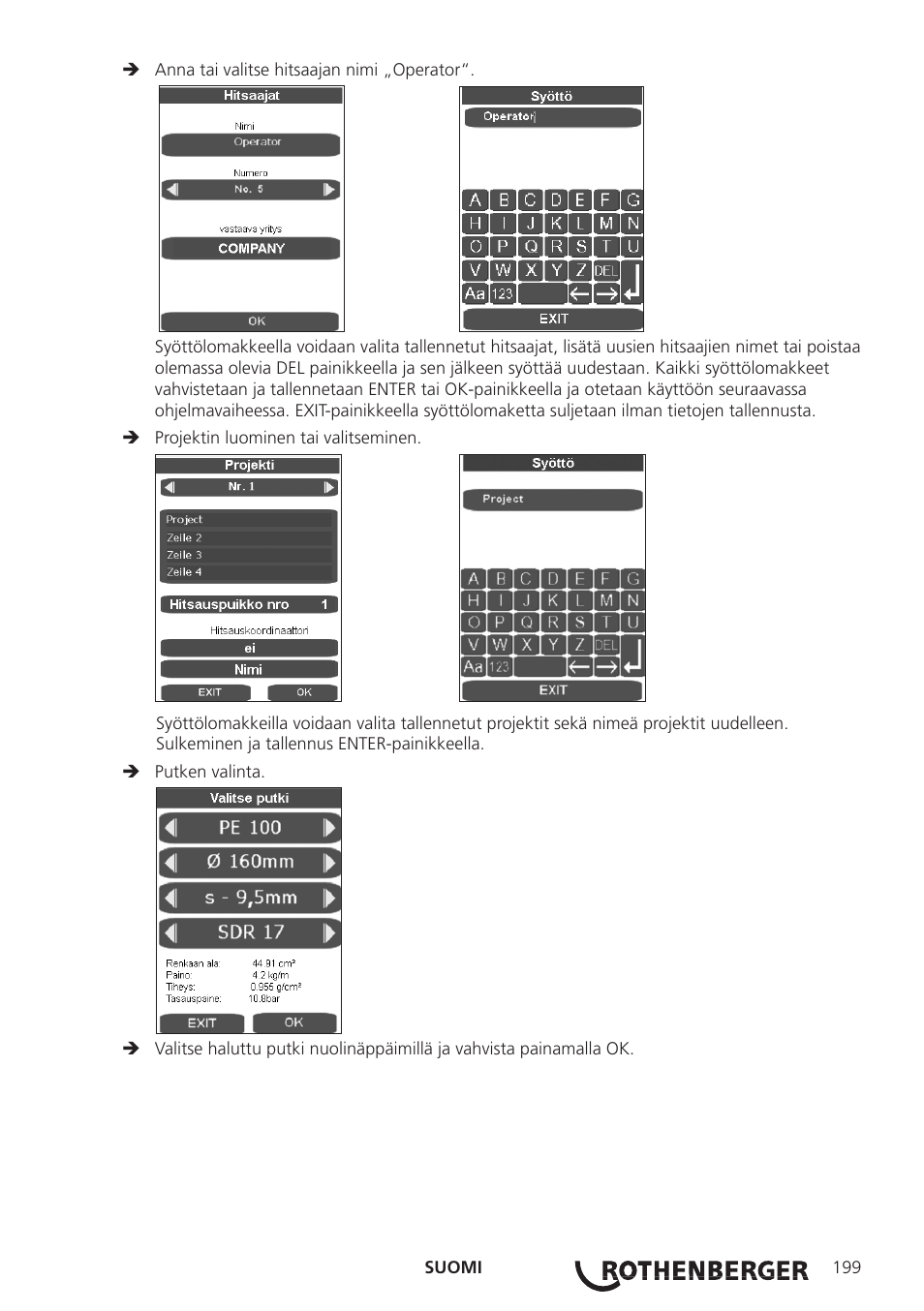 ROTHENBERGER ROWELD P250-630B Plus Premium User Manual | Page 201 / 368