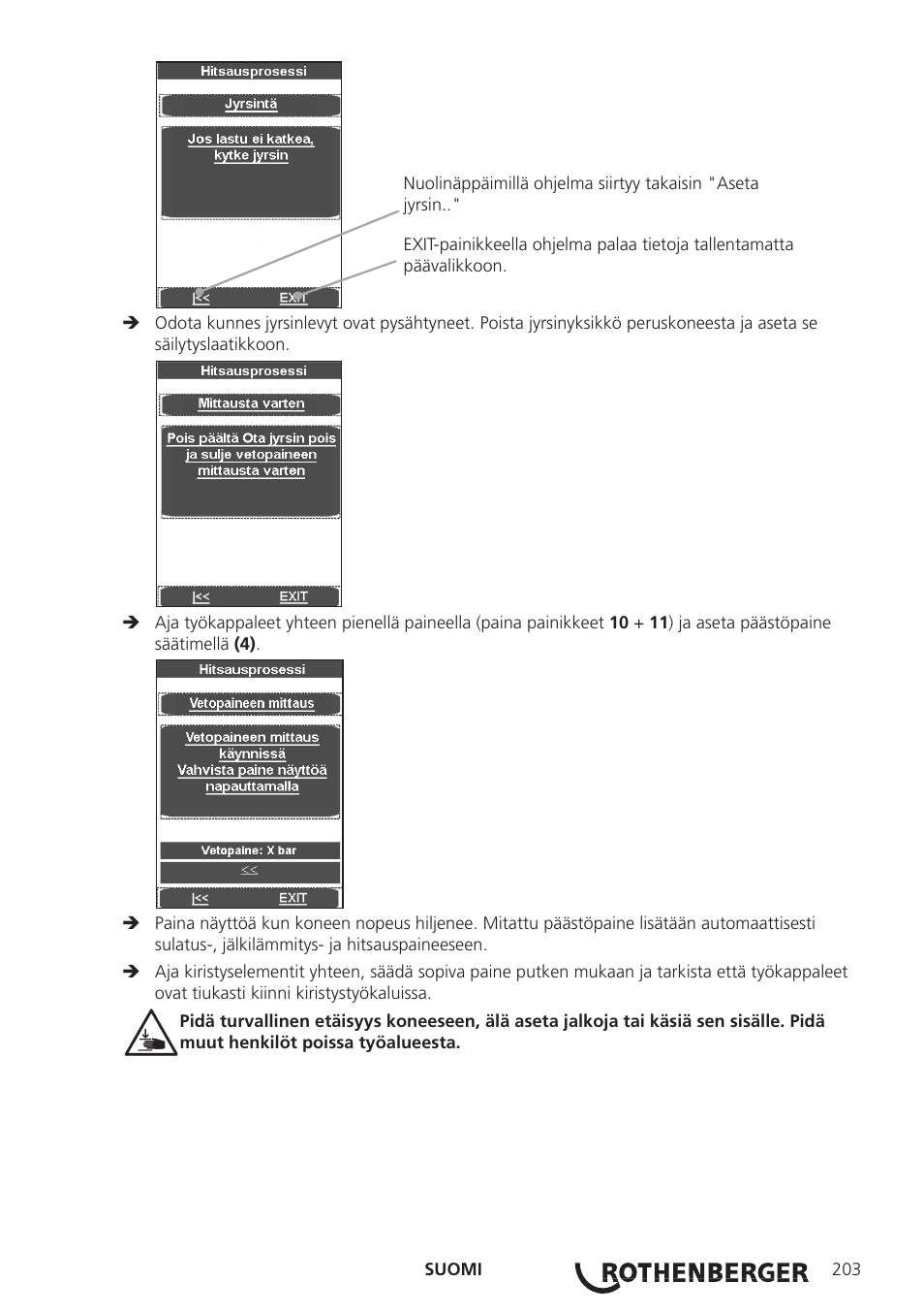 ROTHENBERGER ROWELD P250-630B Plus Premium User Manual | Page 205 / 368