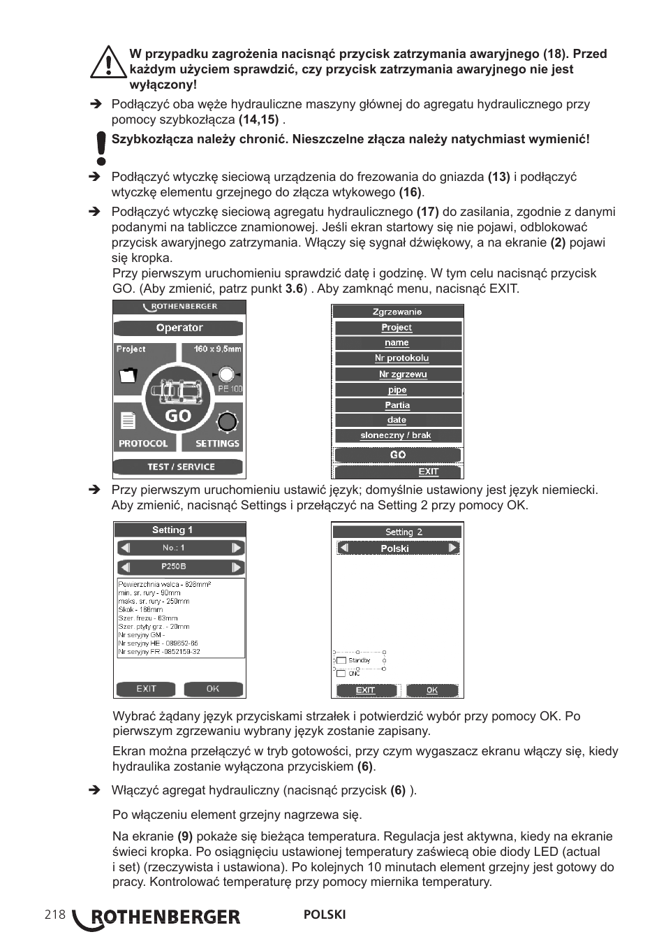 ROTHENBERGER ROWELD P250-630B Plus Premium User Manual | Page 220 / 368