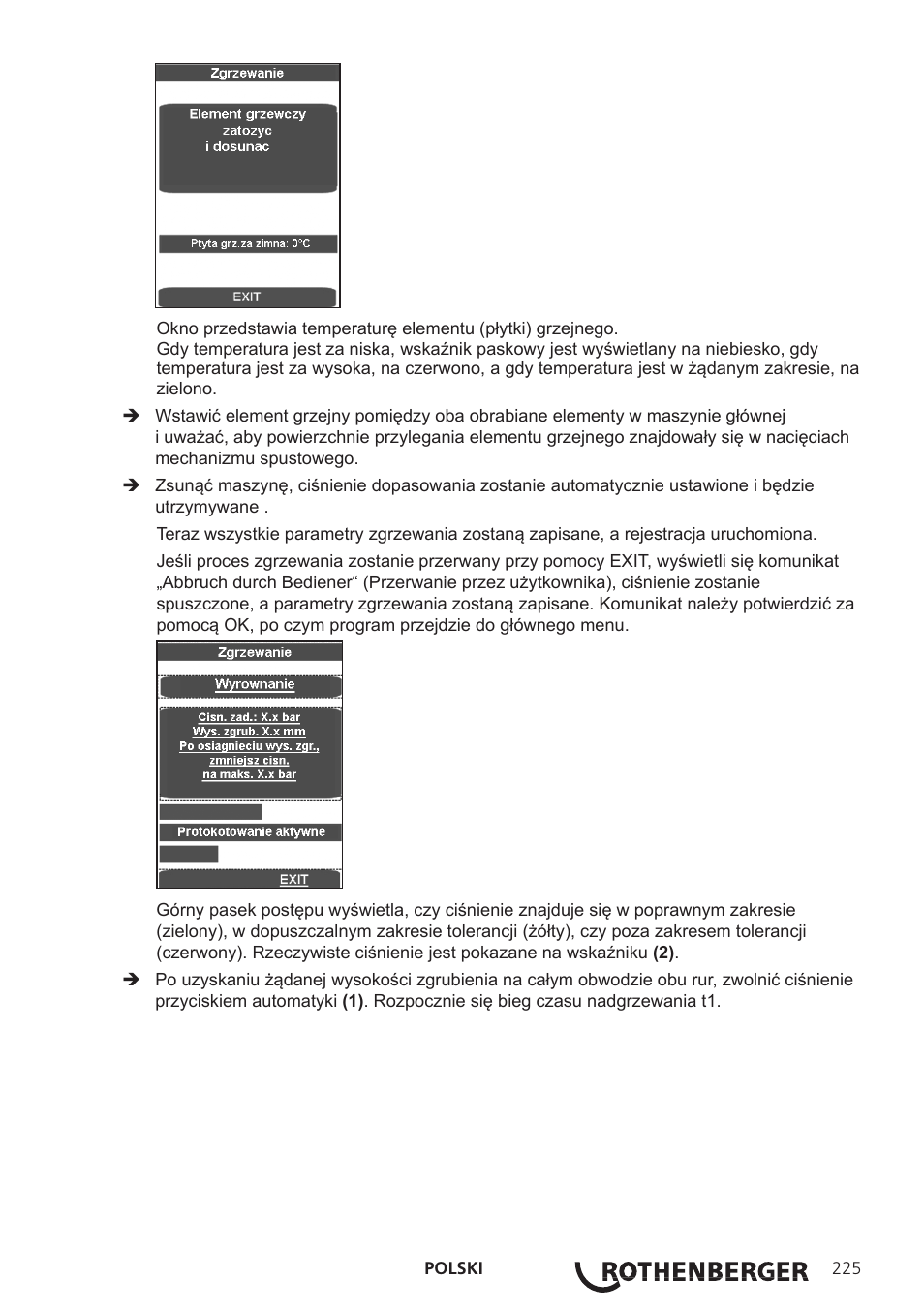 ROTHENBERGER ROWELD P250-630B Plus Premium User Manual | Page 227 / 368