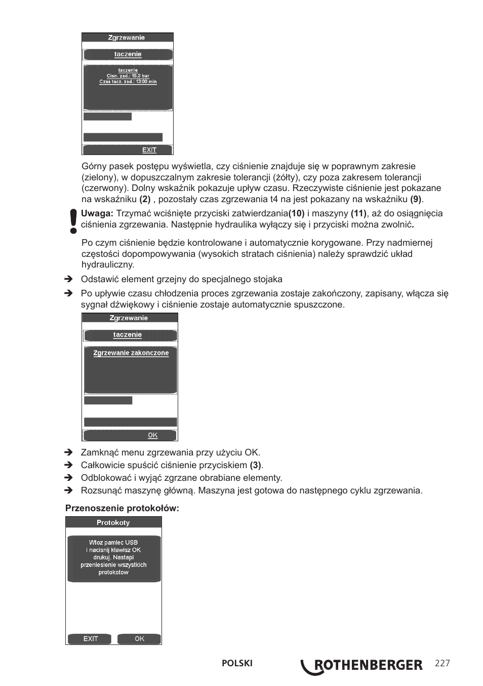 ROTHENBERGER ROWELD P250-630B Plus Premium User Manual | Page 229 / 368