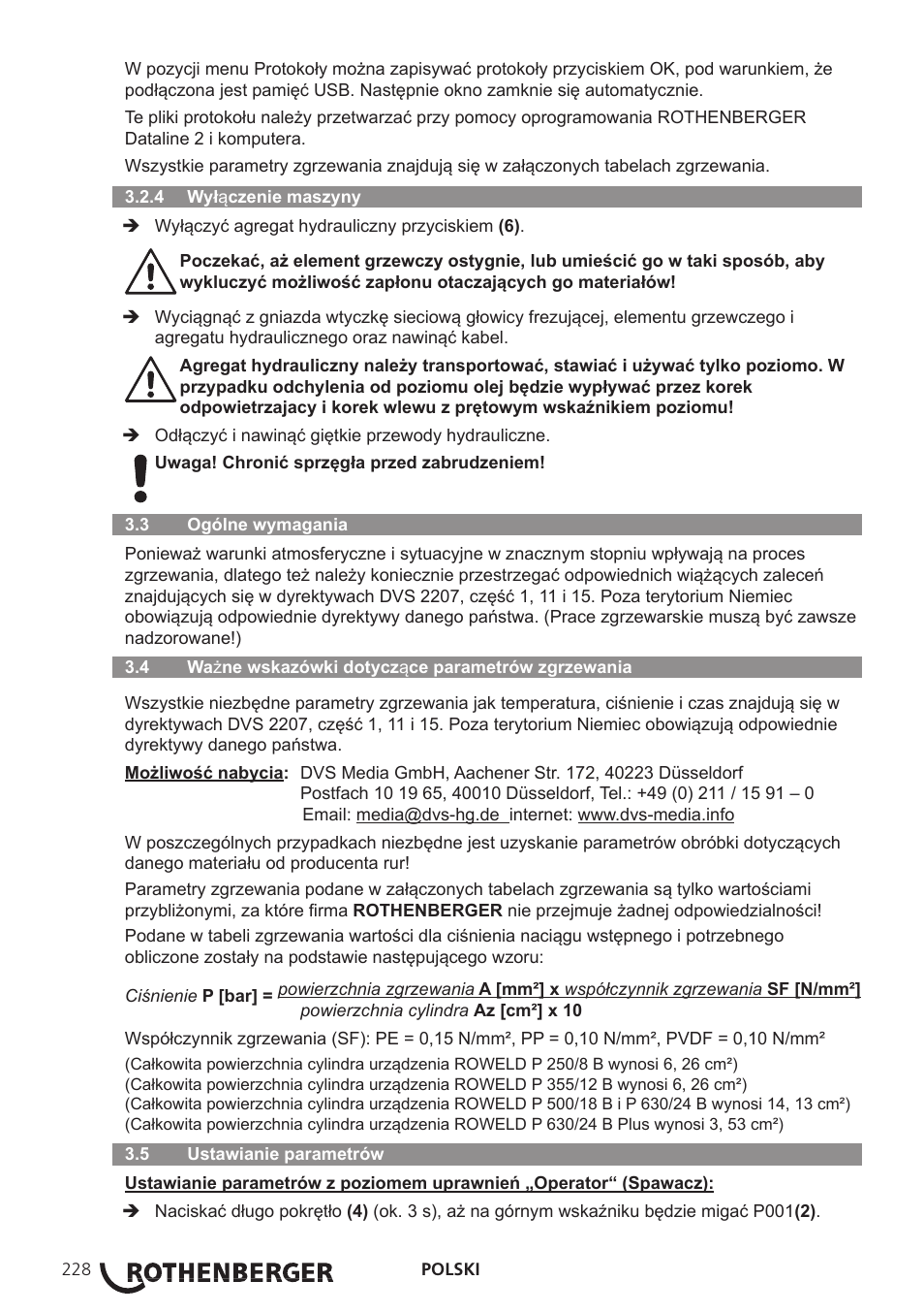 ROTHENBERGER ROWELD P250-630B Plus Premium User Manual | Page 230 / 368