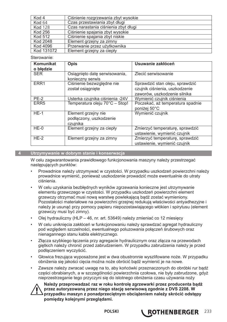 ROTHENBERGER ROWELD P250-630B Plus Premium User Manual | Page 235 / 368