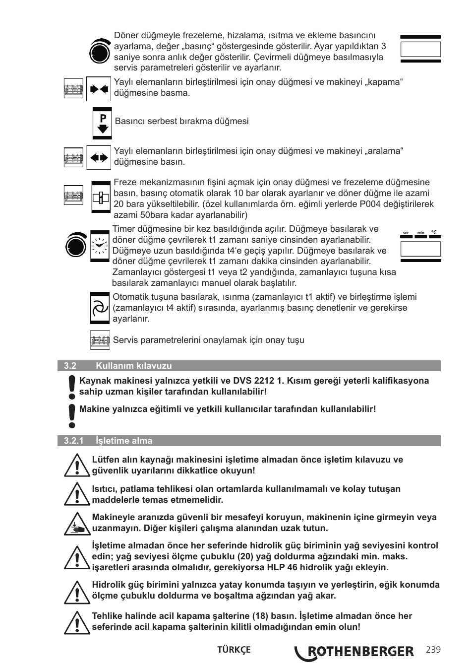 ROTHENBERGER ROWELD P250-630B Plus Premium User Manual | Page 241 / 368